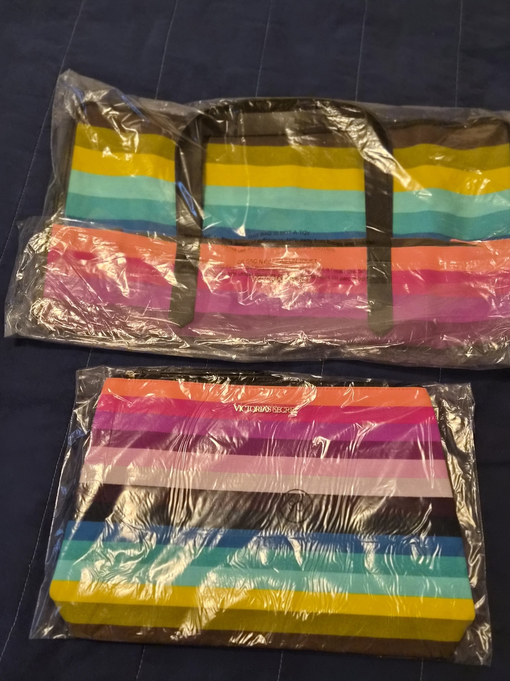 Victoria's Secret Multicolor Striped Women’s Tote